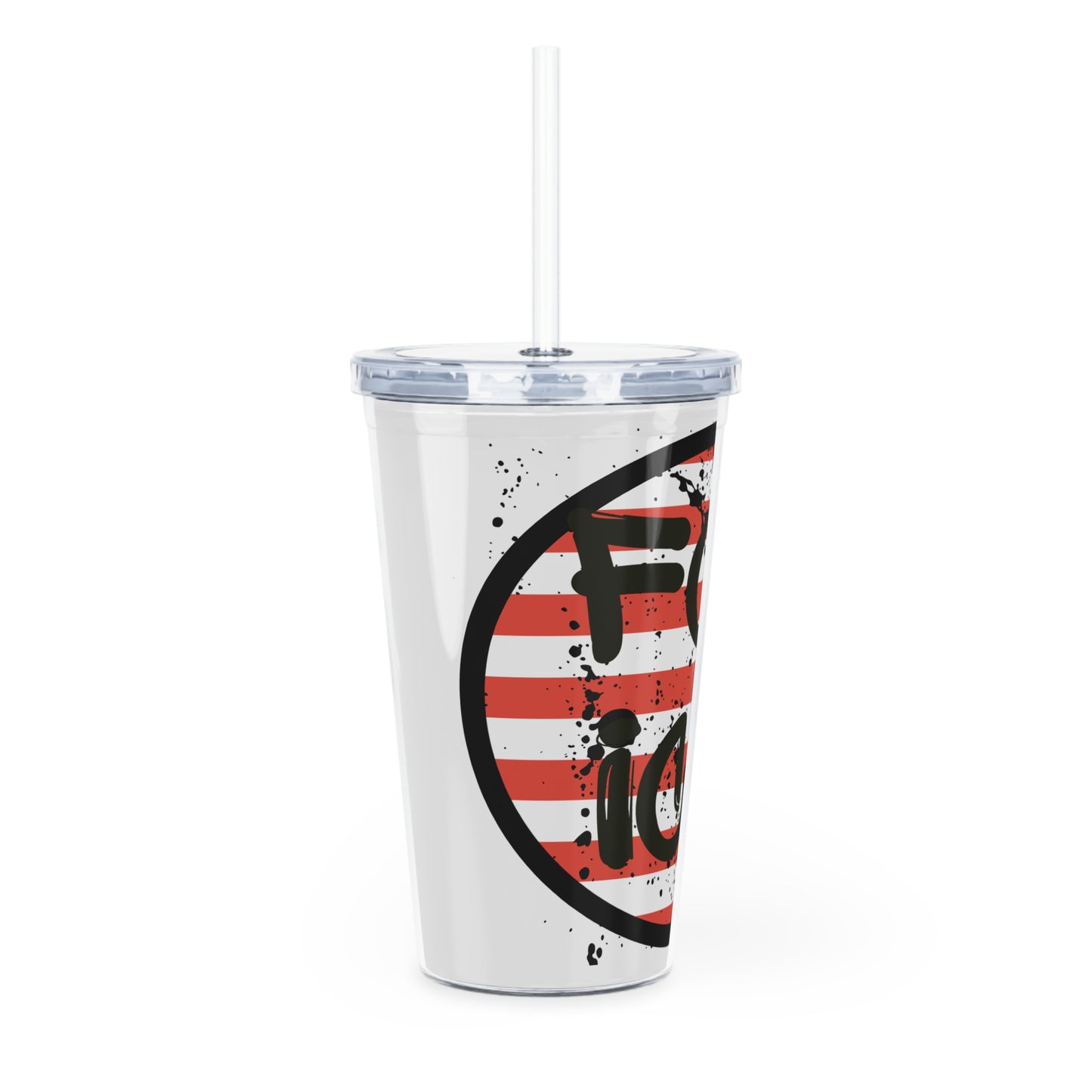 FCK ICE Plastic Tumbler with Straw