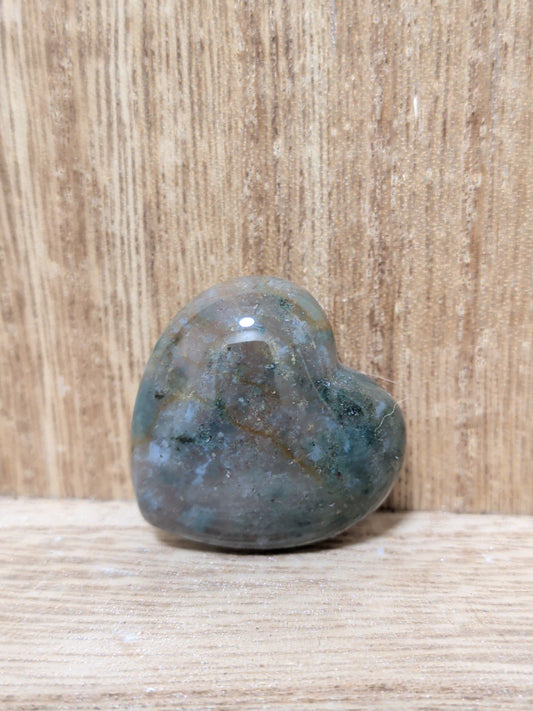 Moss Agate Heart
